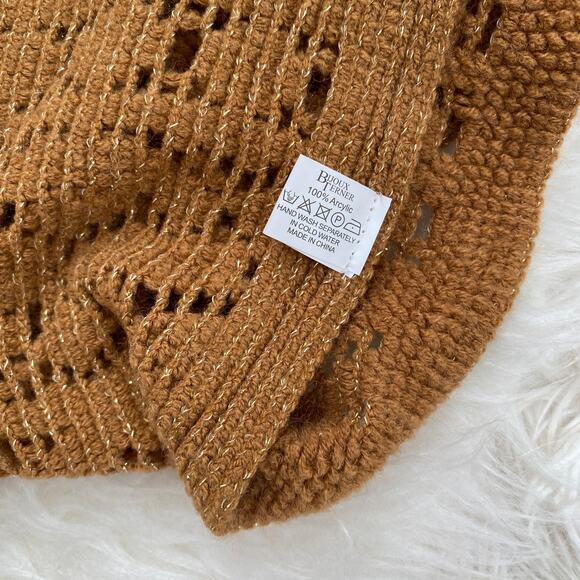 NWT Bijoux Terner Cardishawl Button Metallic in Golden Caramel, One Size - Picture 4 of 4